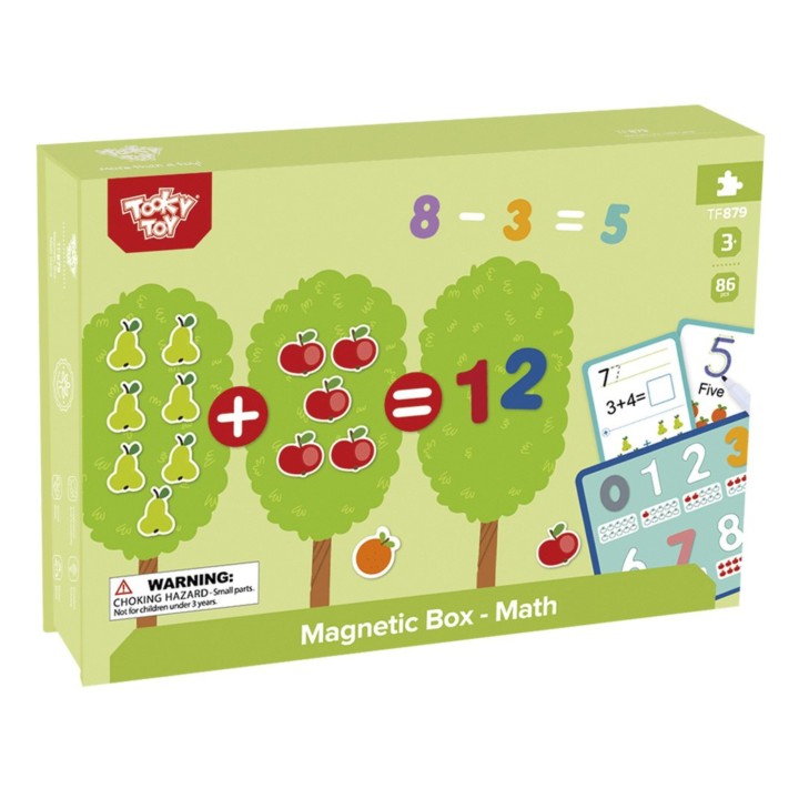 Magnetyczne pudełko do nauki matematyki Tooky Toy - Zabawka edukacyjna