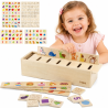 VIGA Wooden Educational Sorter Game Animals Fruits Vegetables Montessori