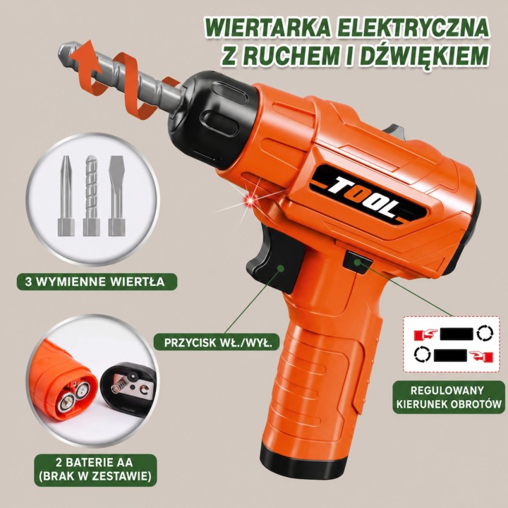 Stół Warsztatowy Zestaw 4w1 90 el. Wiertarka Elektryczna Akcesoria