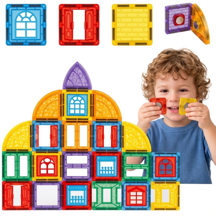 3D Magnetic Blocks WOOPIE - Educational Castle Set 100 pcs.