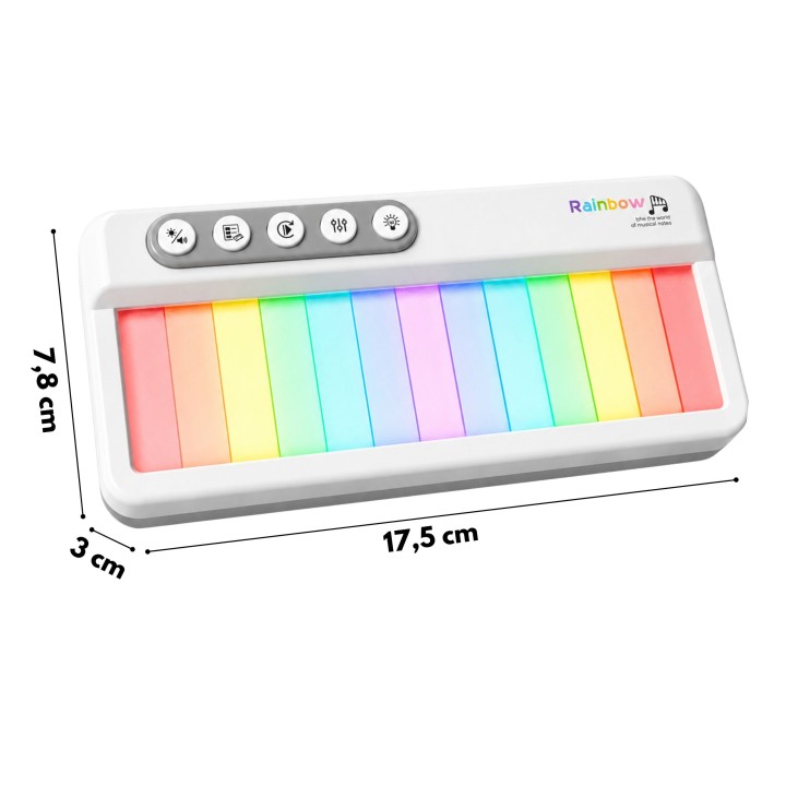 Rainbow Touch Piano for Kids Lights Melodies Learning Mode 3+