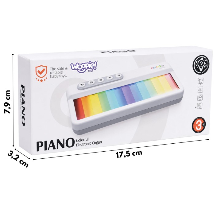 Rainbow Touch Piano for Kids Lights Melodies Learning Mode 3+