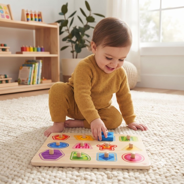 Shape sorter puzzle 15 pieces TOOKY TOY - Educational toy
