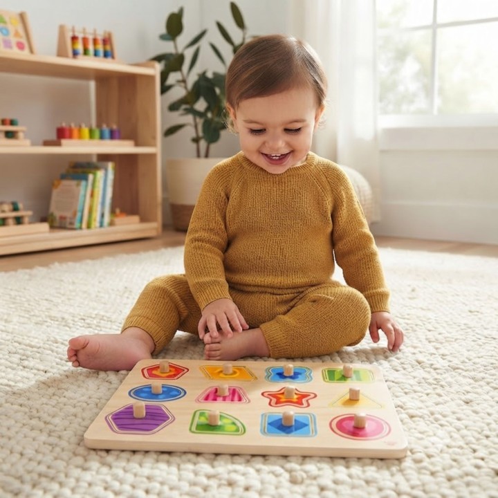 Układanka sorter kształtów 15 el. TOOKY TOY - Zabawka edukacyjna