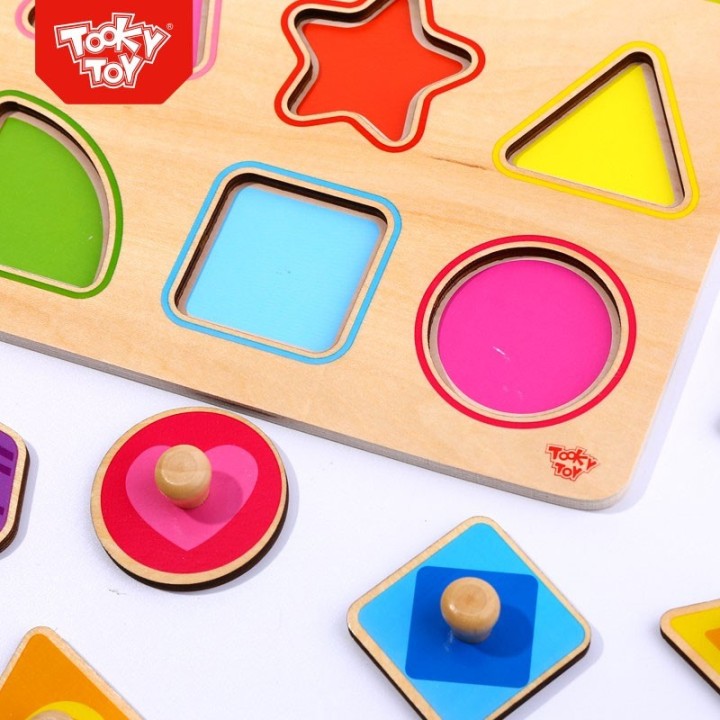 Układanka sorter kształtów 15 el. TOOKY TOY - Zabawka edukacyjna