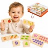 VIGA Wooden Puzzle Set Match Numbers Montessori Puzzle