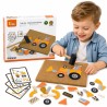 VIGA Wooden Nailing Toy Construction Vehicles 45 Pieces Montessori