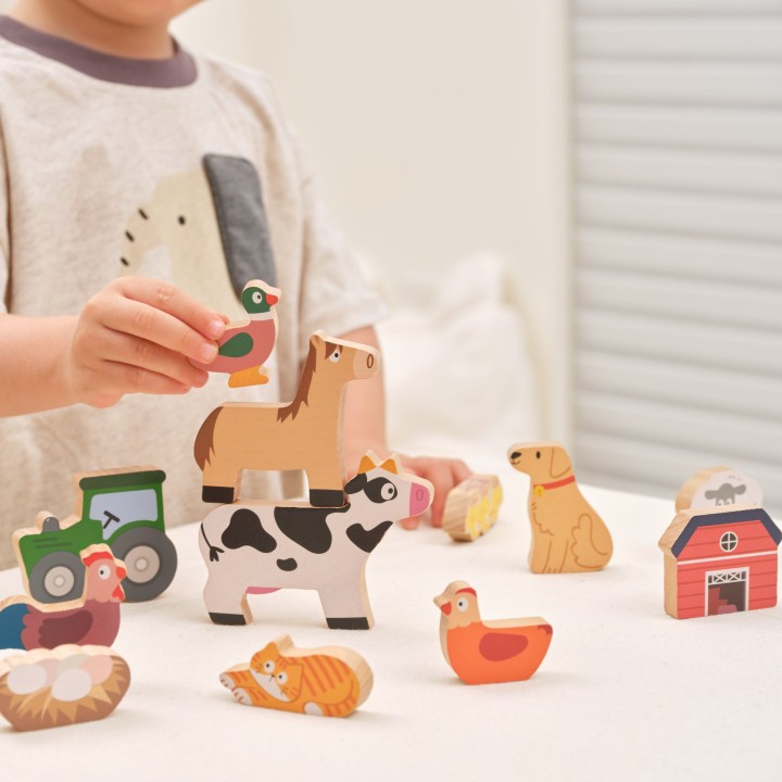 Viga Wooden Animal Farm Balancing Puzzle - for Kids XXL