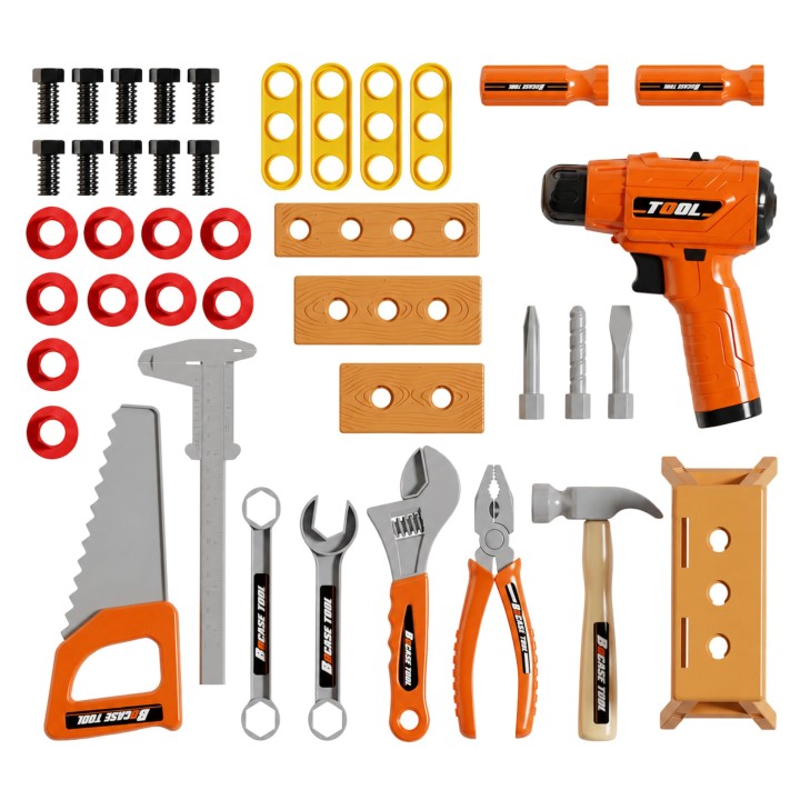 Little Handyman's Tool Set 45 pcs - Suitcase and Screwdriver