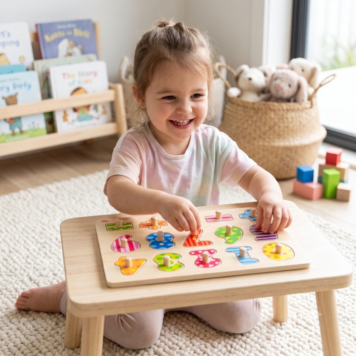 Tooky Toy Wooden Number Puzzle - Learning to count and write