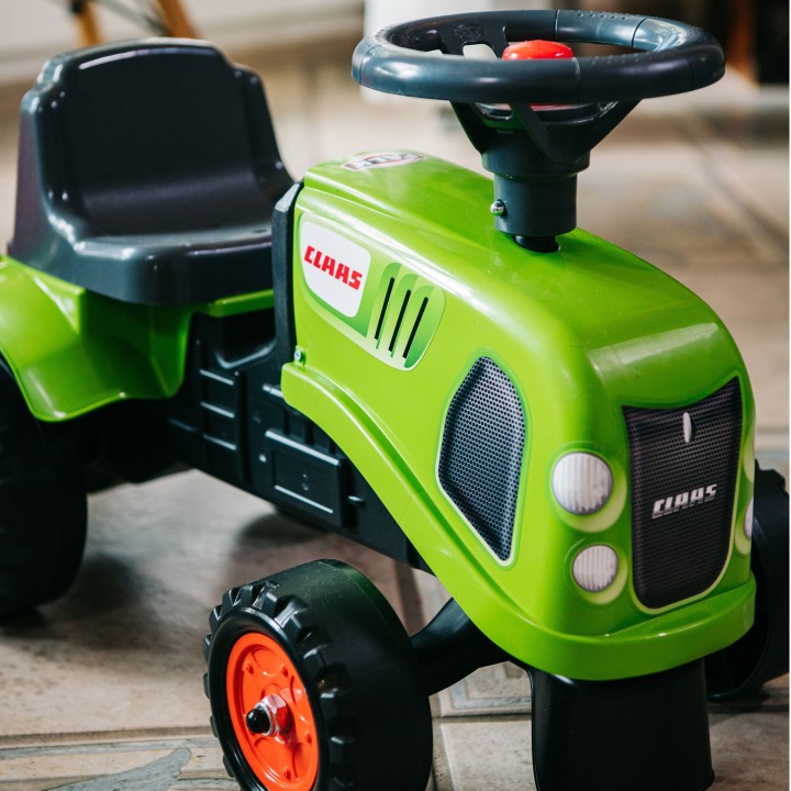 FALK Traktorek Baby Claas Zielony z Przyczepką dla Dzieci 1+