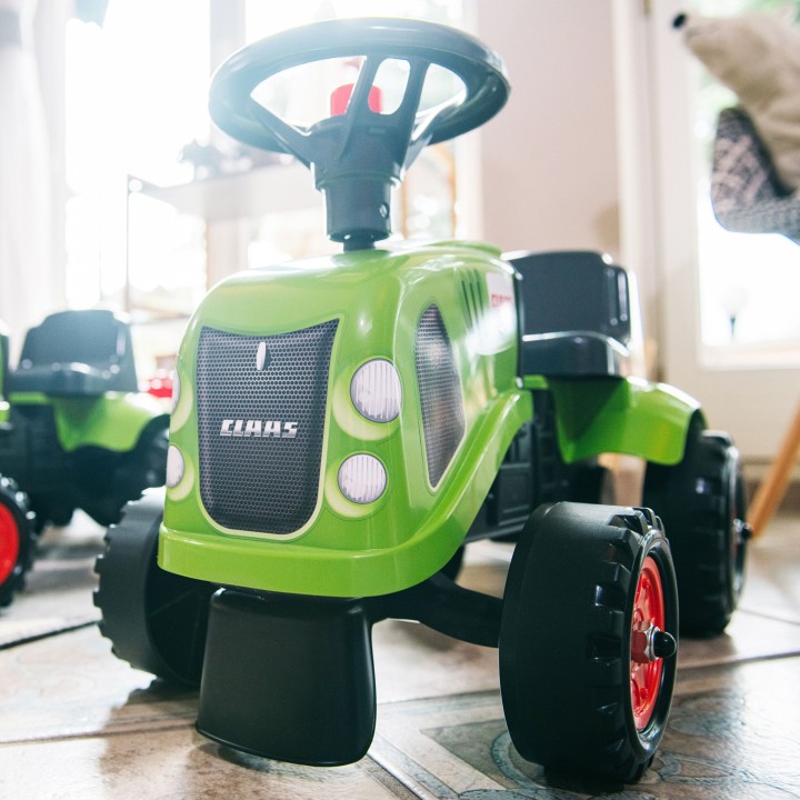 FALK Baby Claas Green Tractor with Trailer for Children 1+