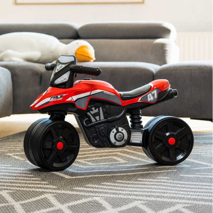 FALK Racing Team Ride-on Motorbike Red Wide Wheels 1+