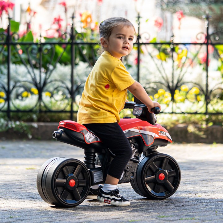 FALK Racing Team Ride-on Motorbike Red Wide Wheels 1+