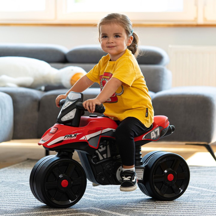 FALK Racing Team Ride-on Motorbike Red Wide Wheels 1+