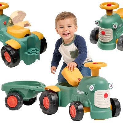 FALK Baby Maurice Green Vintage Tractor with Trailer 1+
