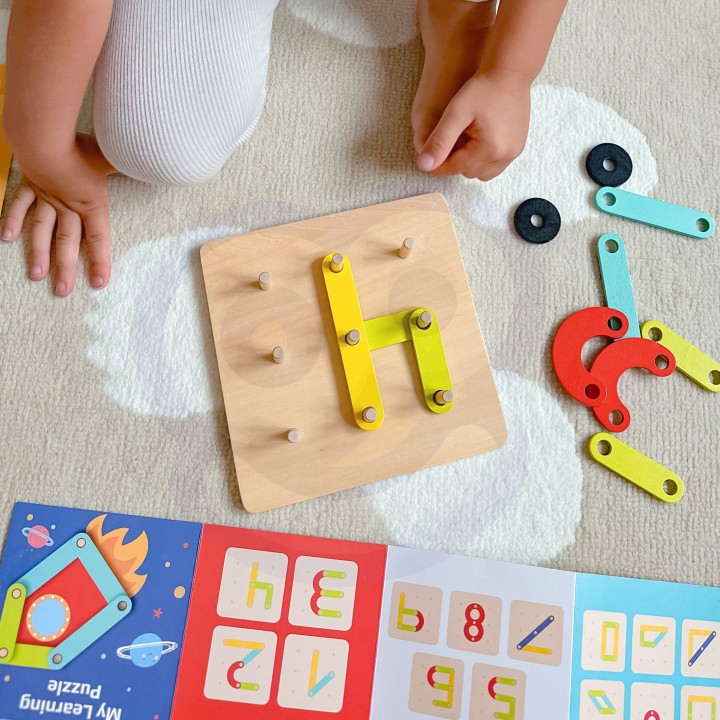 Drewniana Układanka Mozaika Tooky Toy - Edukacyjna Zabawka SEO
