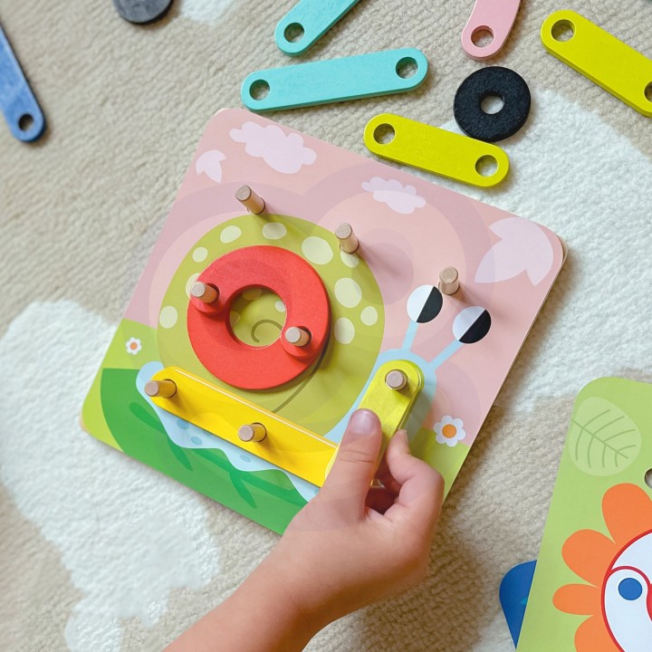 Wooden Mosaic Puzzle Tooky Toy - SEO Educational Toy