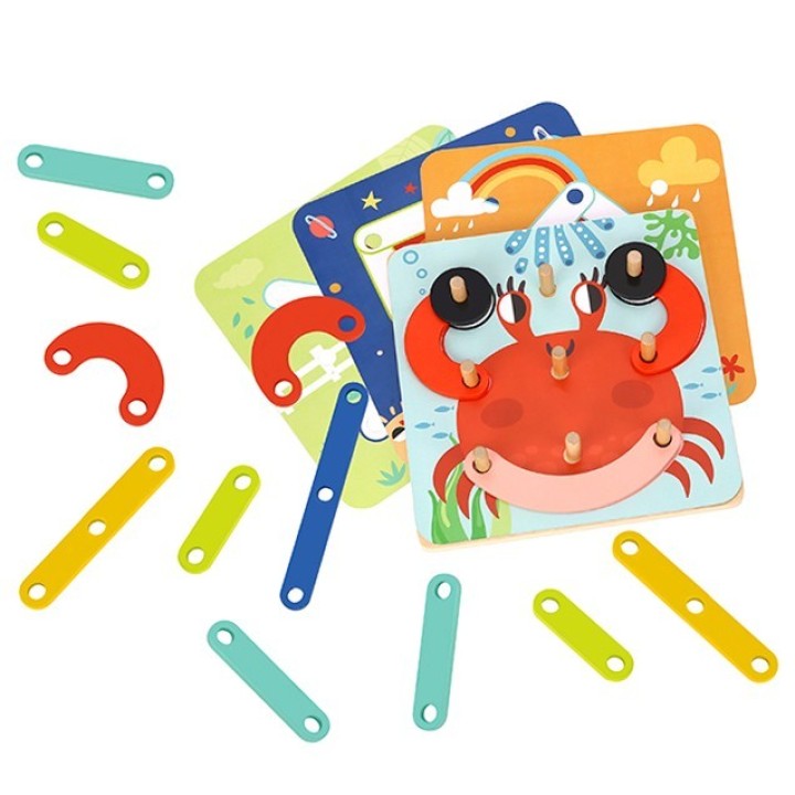 Wooden Mosaic Puzzle Tooky Toy - SEO Educational Toy
