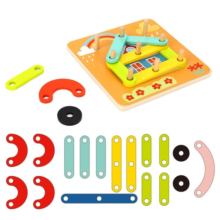 Wooden Mosaic Puzzle Tooky Toy - SEO Educational Toy