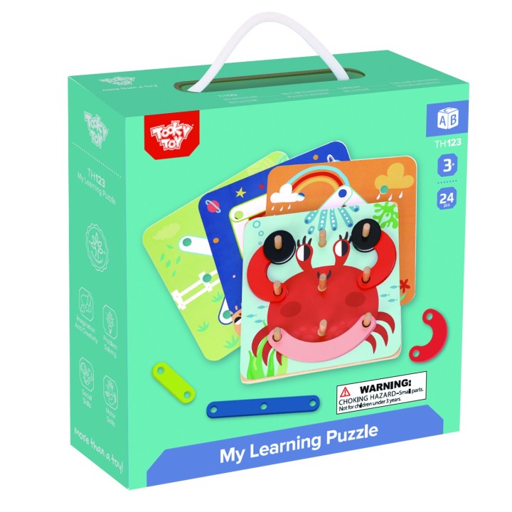 Wooden Mosaic Puzzle Tooky Toy - SEO Educational Toy