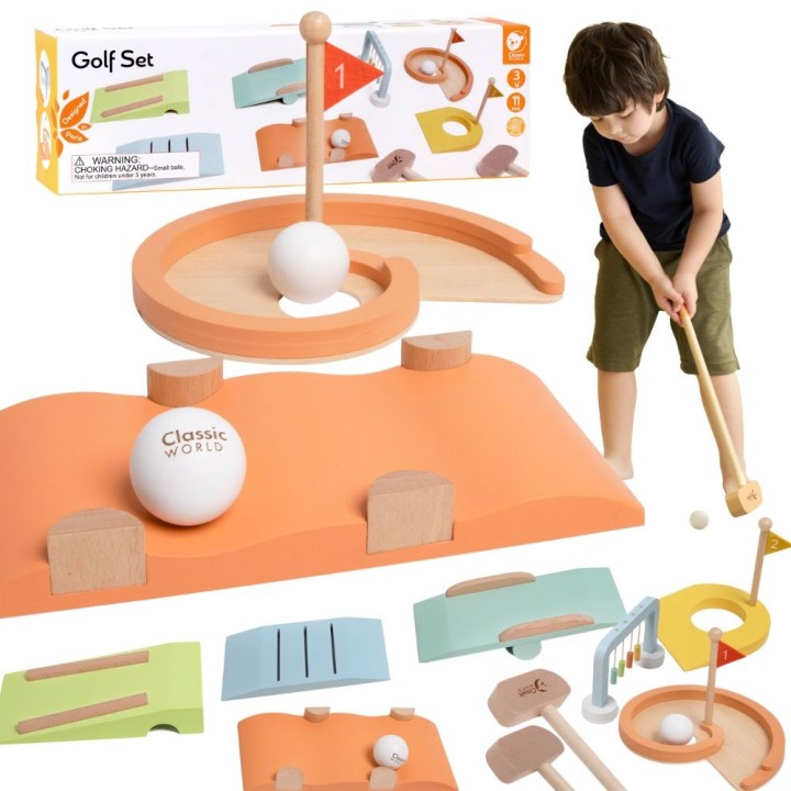 CLASSIC WORLD Wooden Obstacle Golf Set