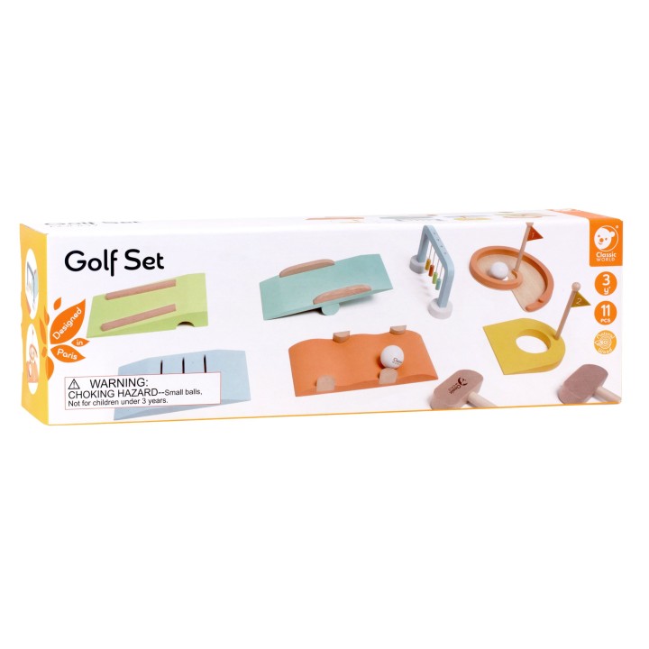 CLASSIC WORLD Drewniany Zestaw do Gry w Golfa z Przeszkodami