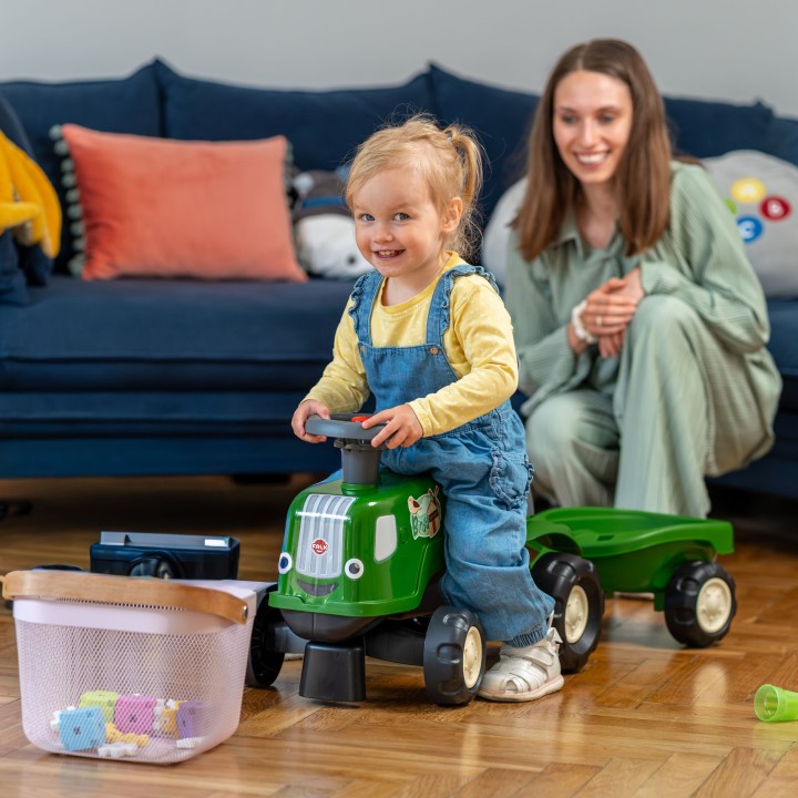 FALK Ride-on Birdy Farm Tractor with Trailer - Ecological 90%