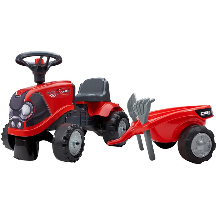Baby Case IH Ride-on Tractor with Trailer for Children 12+ Months