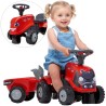 FALK Baby Case IH Ride-On Red with Trailer + Accessories for ages 12 months and up