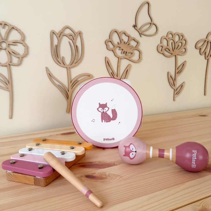 VIGA PolarB Pink Musical Instrument Set - Music for Children