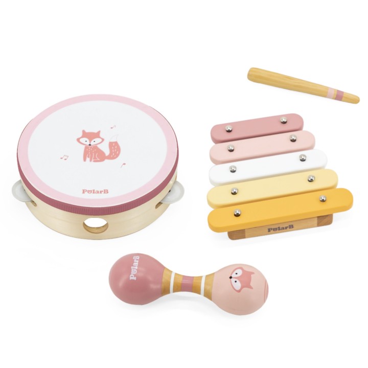 VIGA PolarB Pink Musical Instrument Set - Music for Children