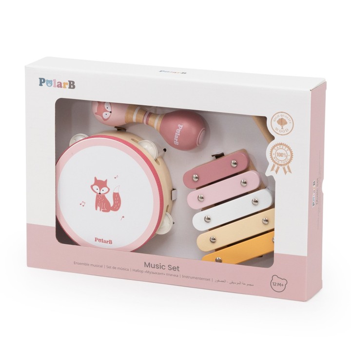 VIGA PolarB Pink Musical Instrument Set - Music for Children