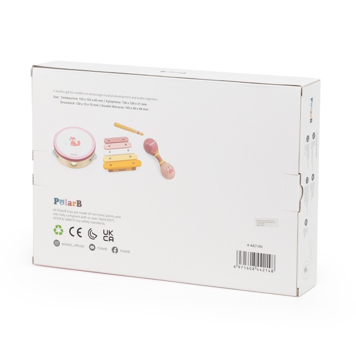 VIGA PolarB Pink Musical Instrument Set - Music for Children