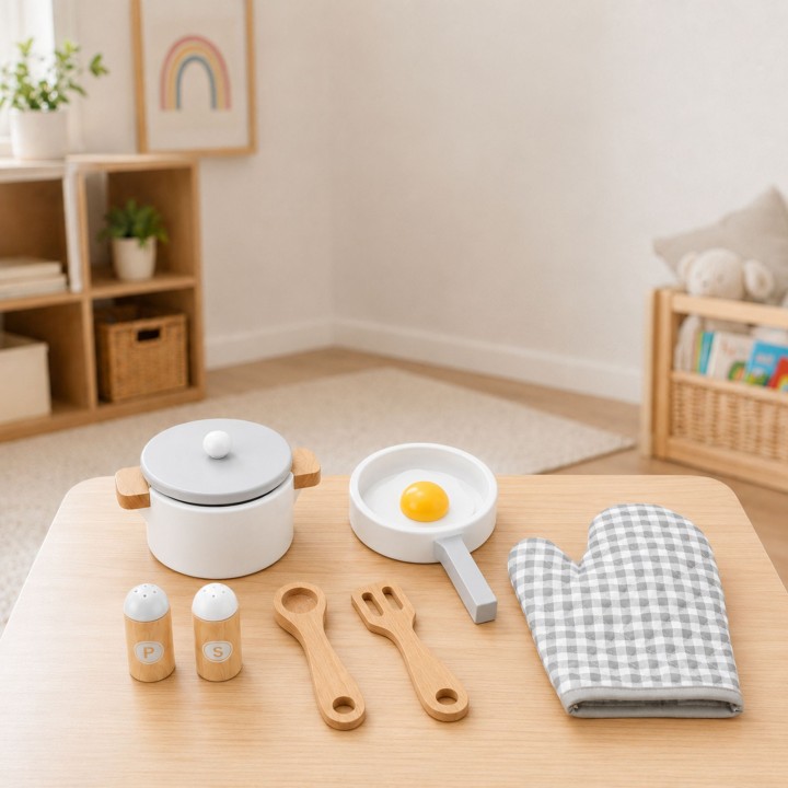 VIGA Kitchen Set with Cooking Glove - Toy for Children