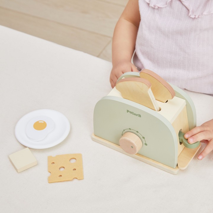 VIGA PolarB Wooden Toaster Set Green with Accessories