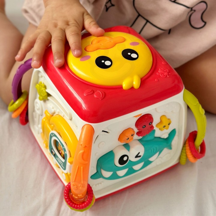 WOOPIE Interaktywna Kostka Edukacyjna Funny Cube Bębenek Pianinko