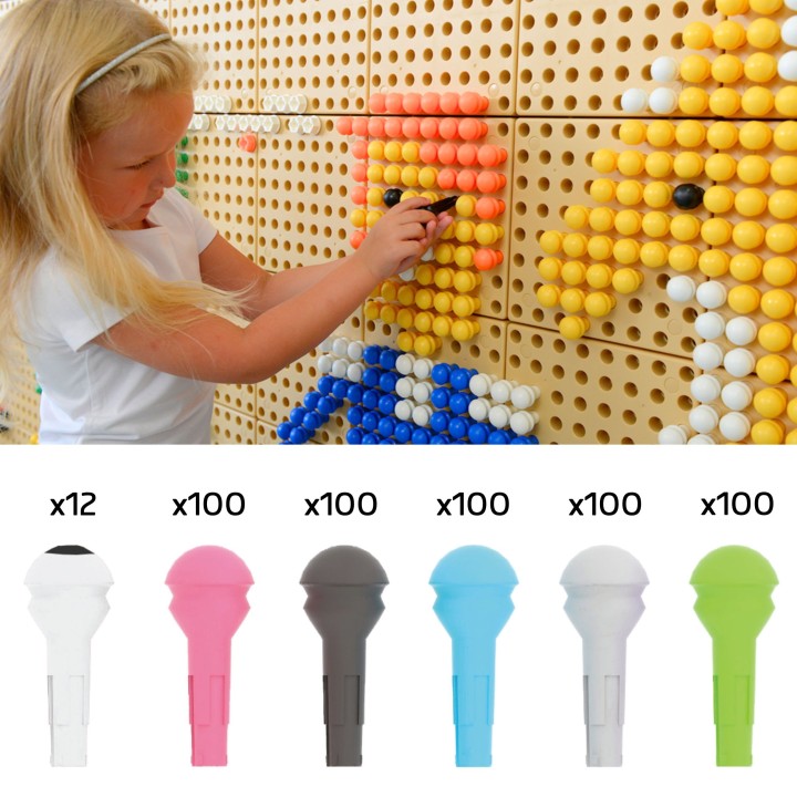 MASTERKIDZ Board Pegs 512 Pcs 6 Colors - Perfect for Use