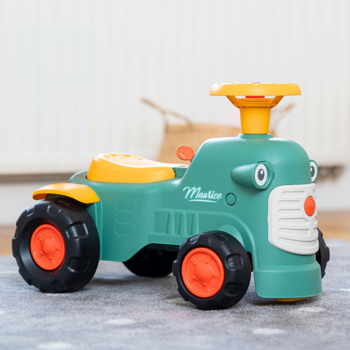 FALK Traktorek Baby Maurice Zielony Vintage z Przyczepką 1+
