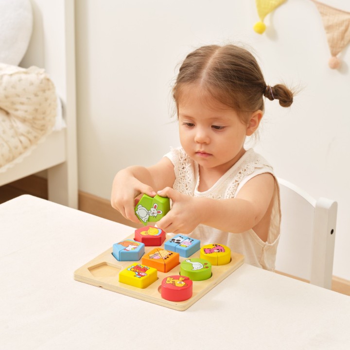 Puzzle edukacyjne drewniane VIGA - Zwierzęta dla dzieci