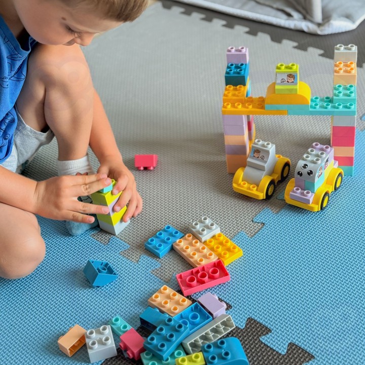 Klocki Konstrukcyjne Pastelowe WOOPIE - Edukacyjna Zabawka