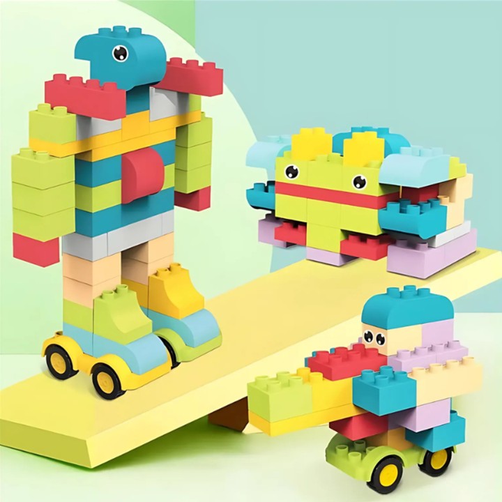 WOOPIE Pastel Construction Blocks - Educational Toy