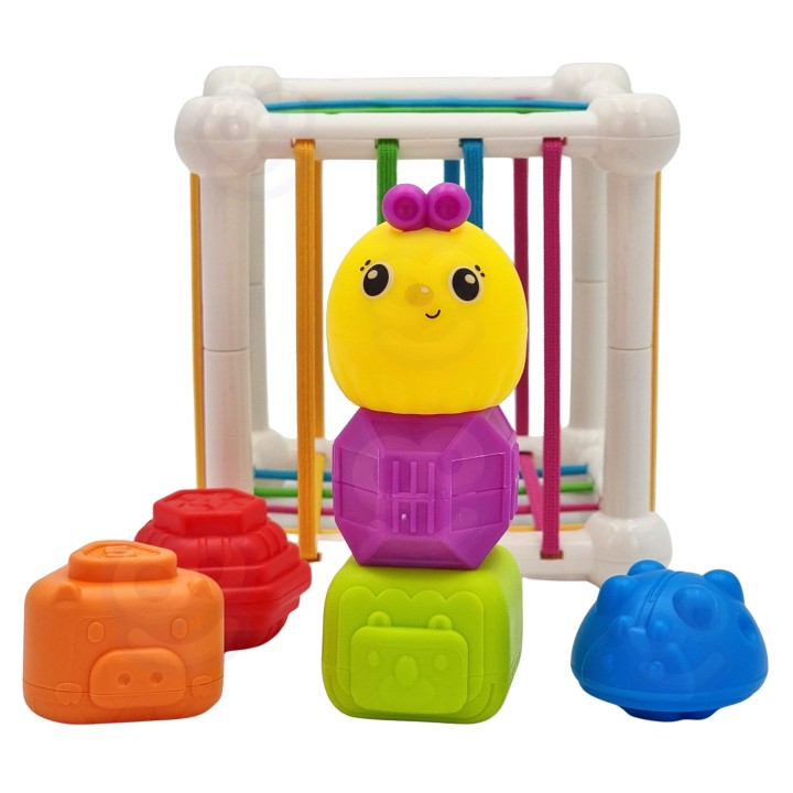 WOOPIE BABY Kostka Sensoryczna 7 el. Zabawki Zwierzątka