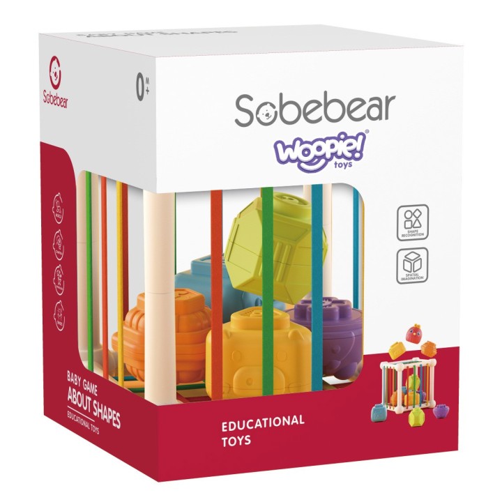 WOOPIE BABY Kostka Sensoryczna 7 el. Zabawki Zwierzątka