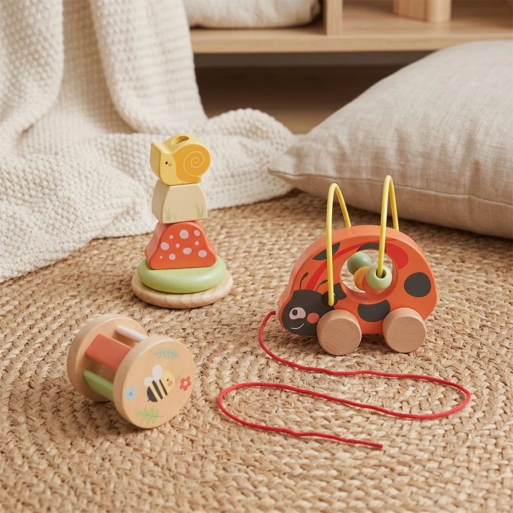 Drewniany Zestaw Edukacyjny Biedronka 3w1 TOOKY TOY