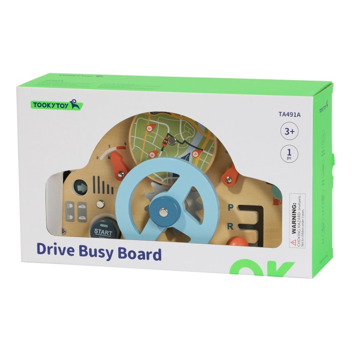 Tooky Toy Car Control Panel - Wooden Steering Wheel
