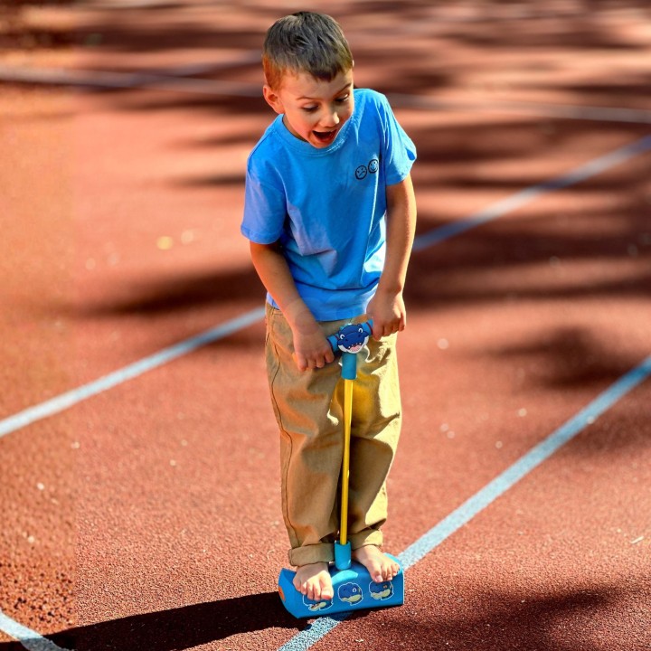 Foam Pogo Jumper Blue Dinosaur WOOPIE