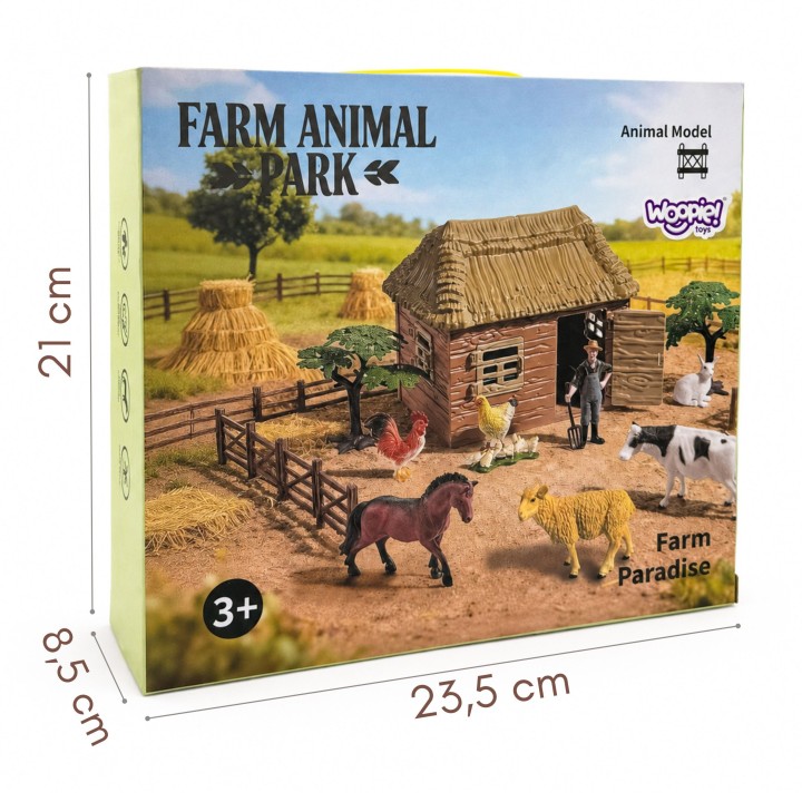 Farm with Animals 37 pieces WOOPIE - Little Farmer's House and Figurines
