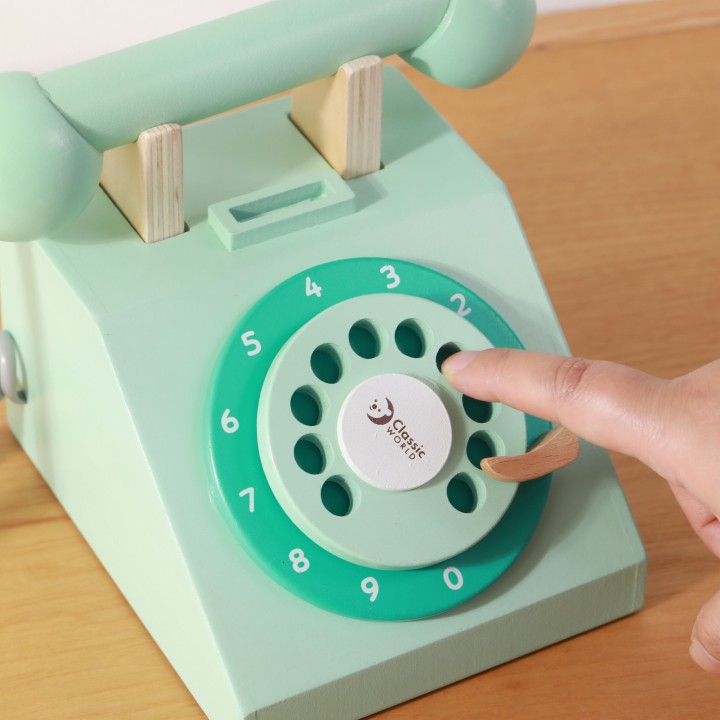 Classic Wooden Telephone for Children CLASSIC WORLD - 4 pcs.