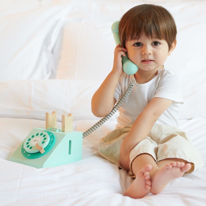 Klasyczny Drewniany Telefon dla Dzieci CLASSIC WORLD - 4 el.